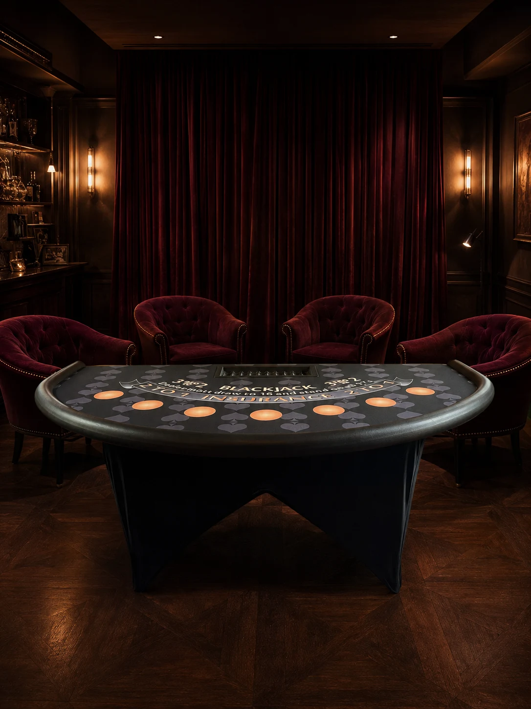 2-in-1 Blackjack and Craps Table Top