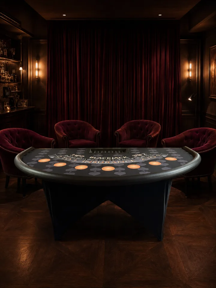2-in-1 Blackjack and Craps Table Top