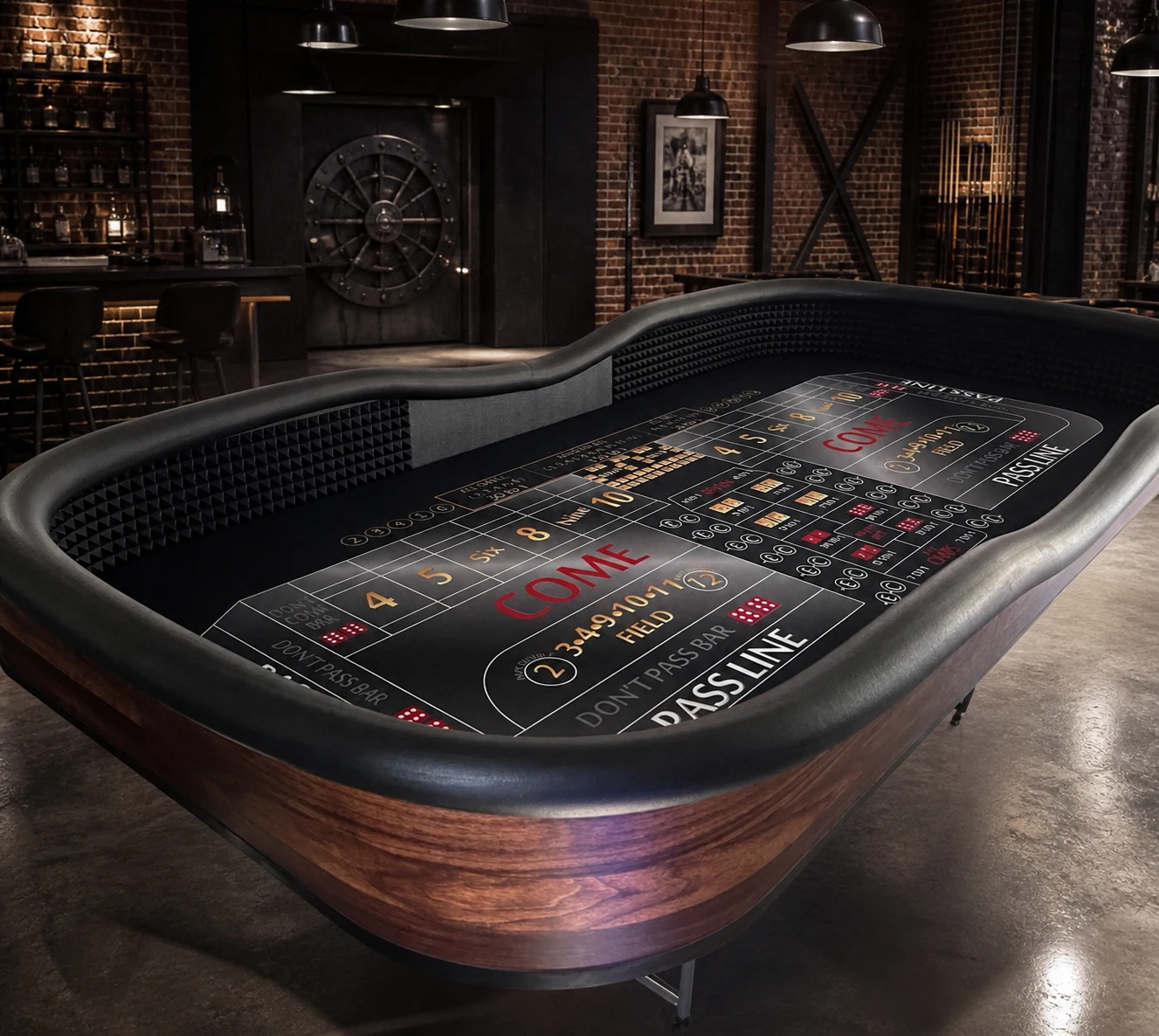 7½-Foot Wood Craps Table with ATS Layout