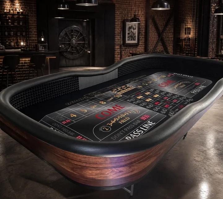7½-Foot Wood Craps Table with ATS Layout