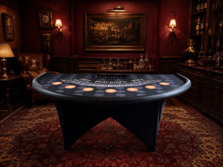 Blackjack Table with Black Layout