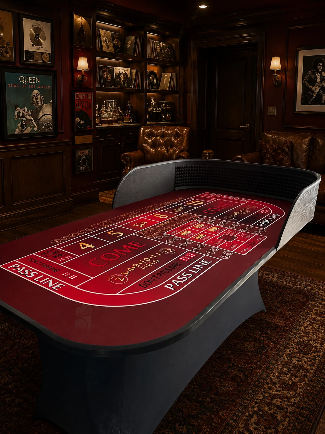 Burgundy Off the Diamond Wall Practice Table