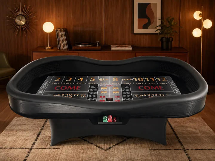 Crapless Craps Table with Drink Ledge