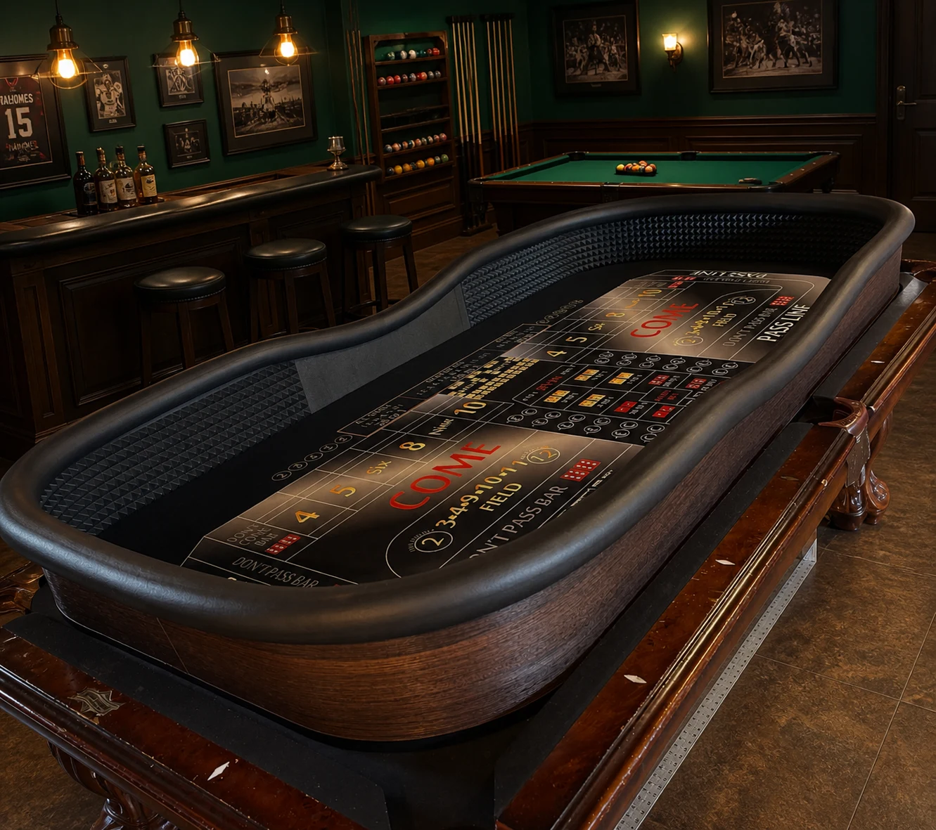 Craps Table Top Insert for 8-Foot Pool Tables