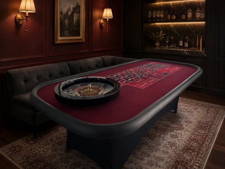 Luxury Roulette Table with 20-Inch Wheel
