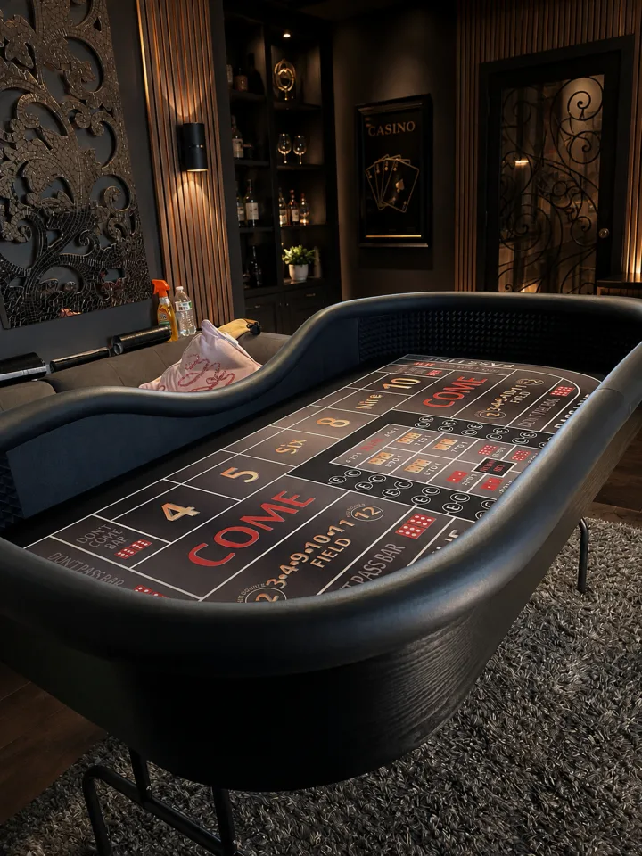 Midnight Craps Table with Diamond Walls