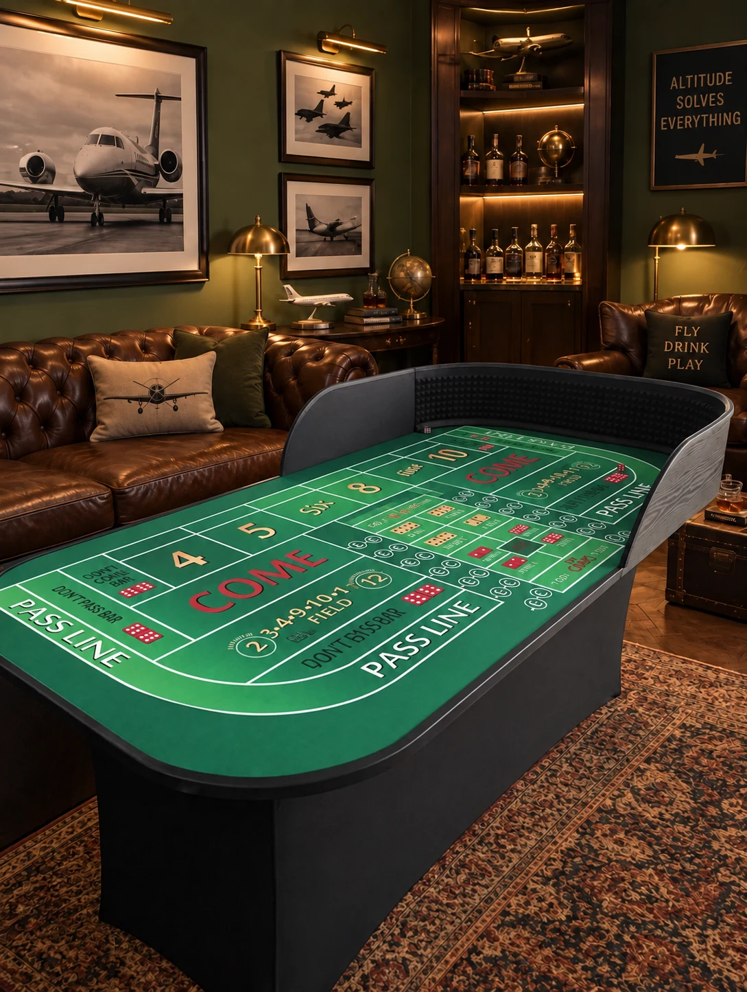 Green Off the Diamond Wall Practice Table