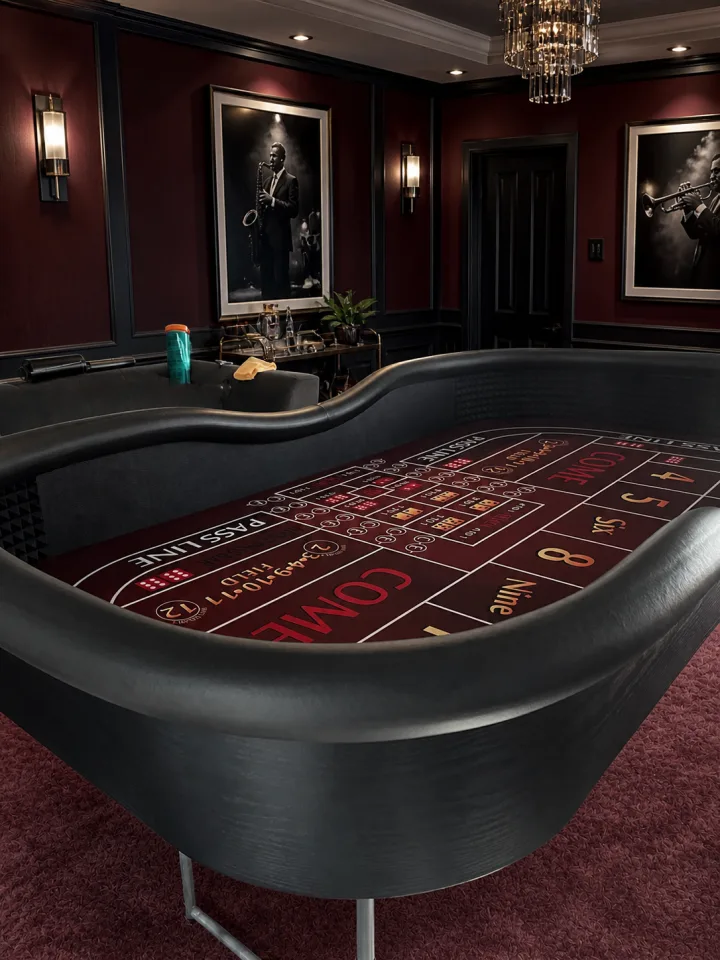 Sharp Burgundy Craps Table