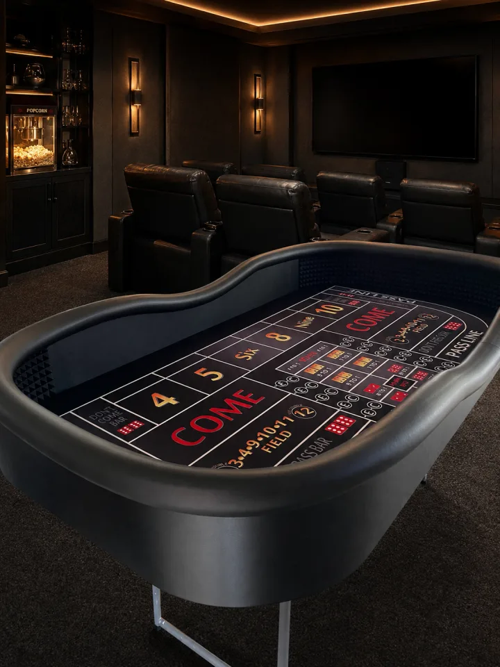 Sharp Craps Table with Red Felt
