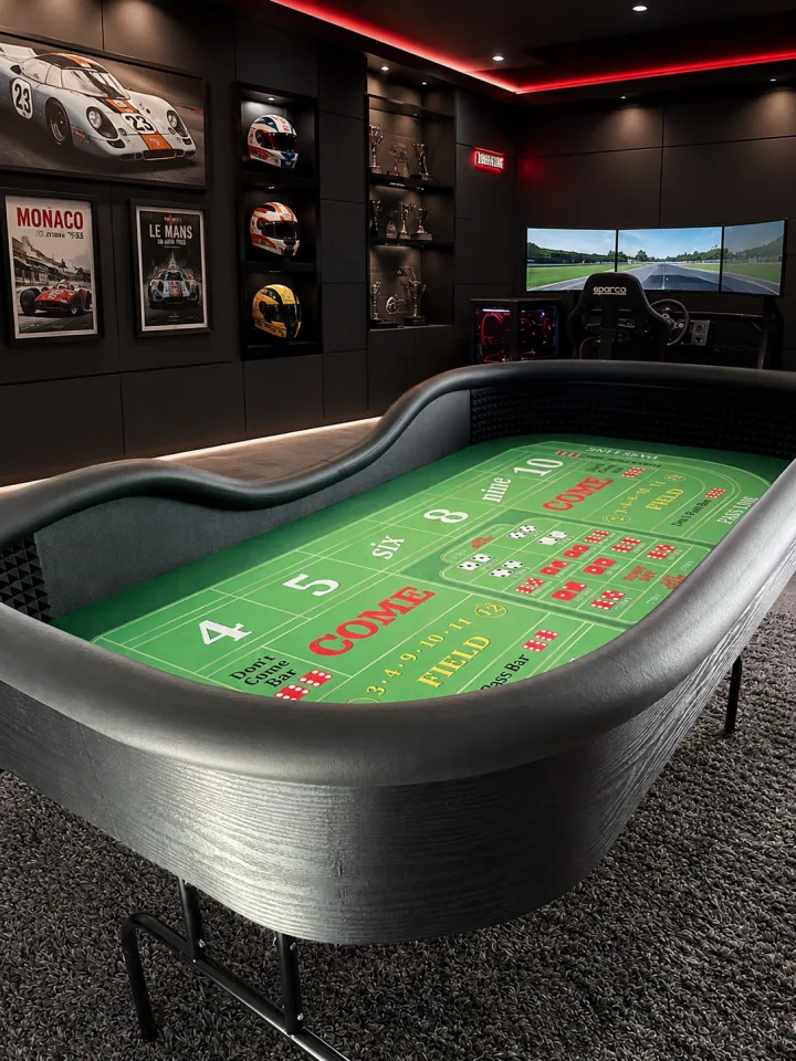 Sharp Craps Table with Green Felt
