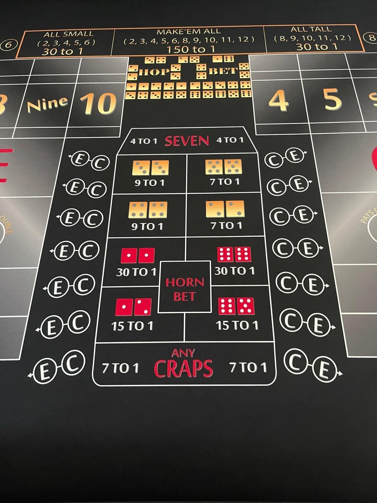 Photo 4 of 7½-Foot Wood Craps Table with ATS Layout