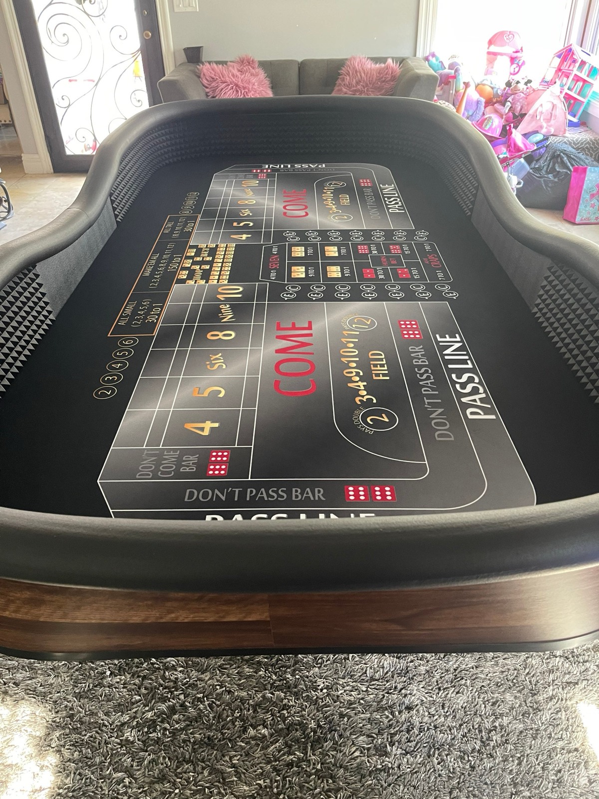Photo 6 of 7½-Foot Wood Craps Table with ATS Layout