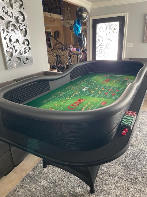 Photo 2 of 8-Foot Green Craps Table with Black Walls