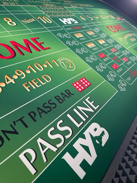 Photo 3 of 8-Foot Green Craps Table with Black Walls