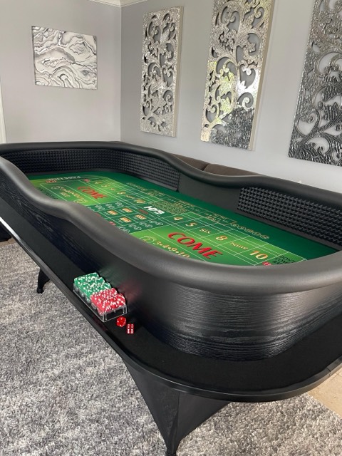 Photo 5 of 8-Foot Green Craps Table with Black Walls
