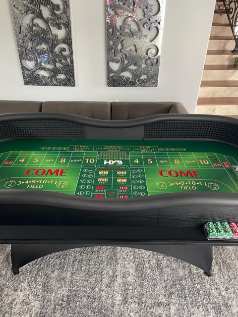 Photo 6 of 8-Foot Green Craps Table with Black Walls