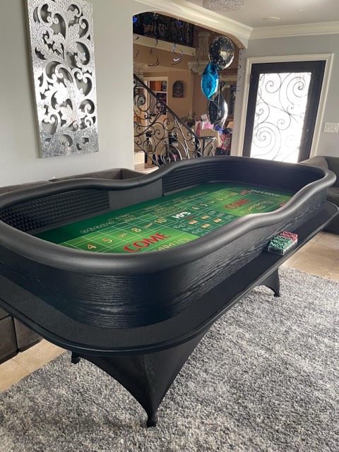 Photo 8 of 8-Foot Green Craps Table with Black Walls