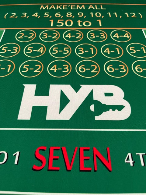 Photo 9 of 8-Foot Green Craps Table with Black Walls