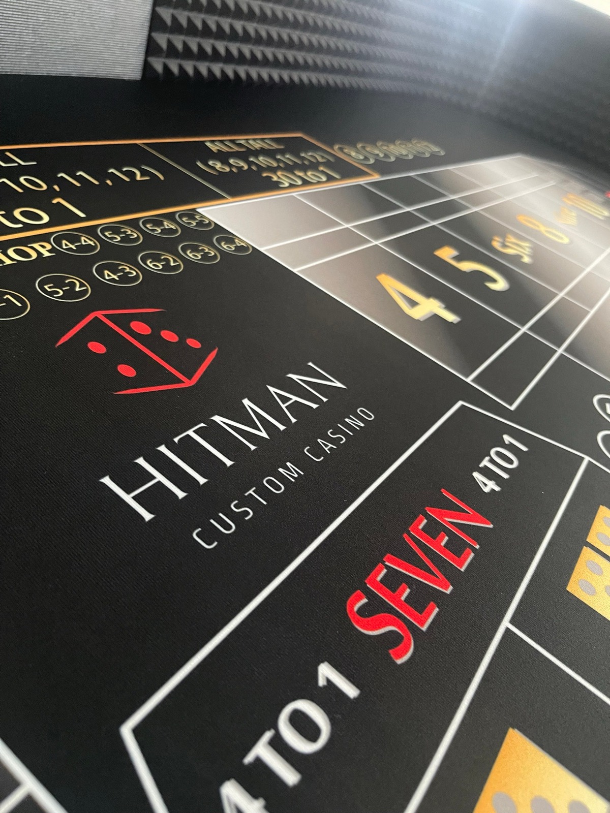Photo 5 of 94-Inch Black Craps Table with Dark Brown Walls