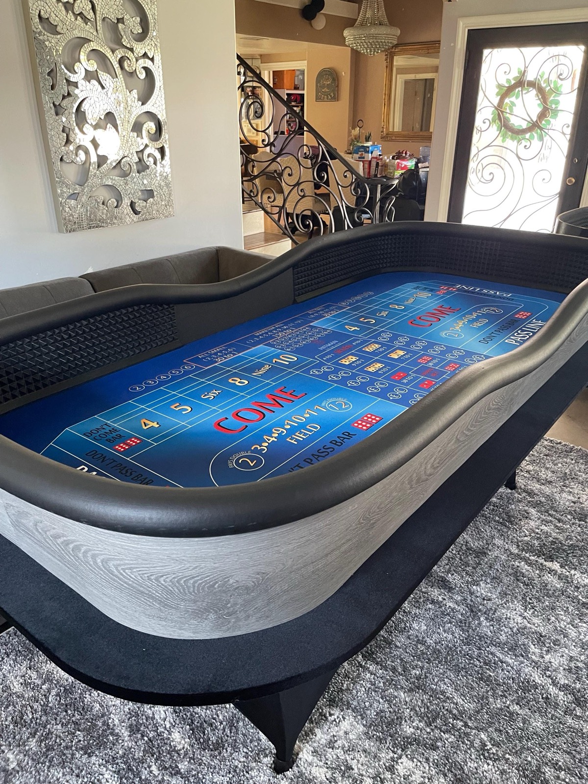 Photo 2 of 94-Inch Blue Craps Table with ATS Layout