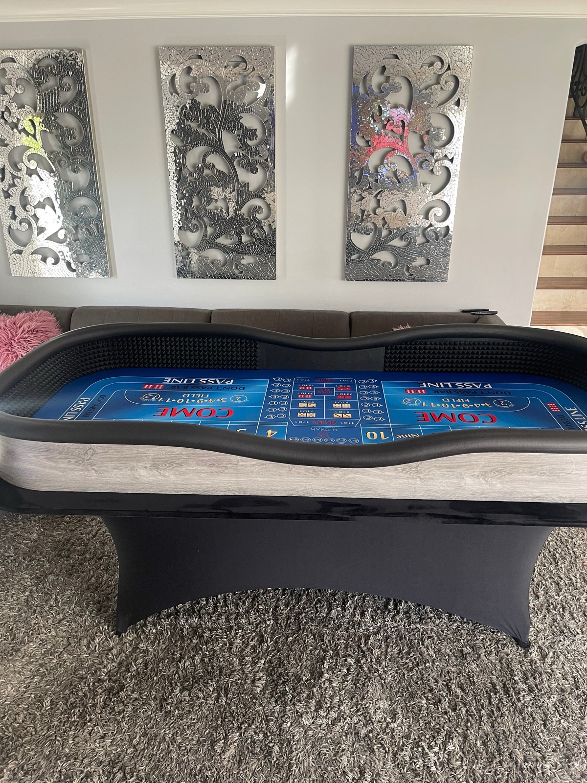 Photo 3 of 94-Inch Blue Craps Table with ATS Layout
