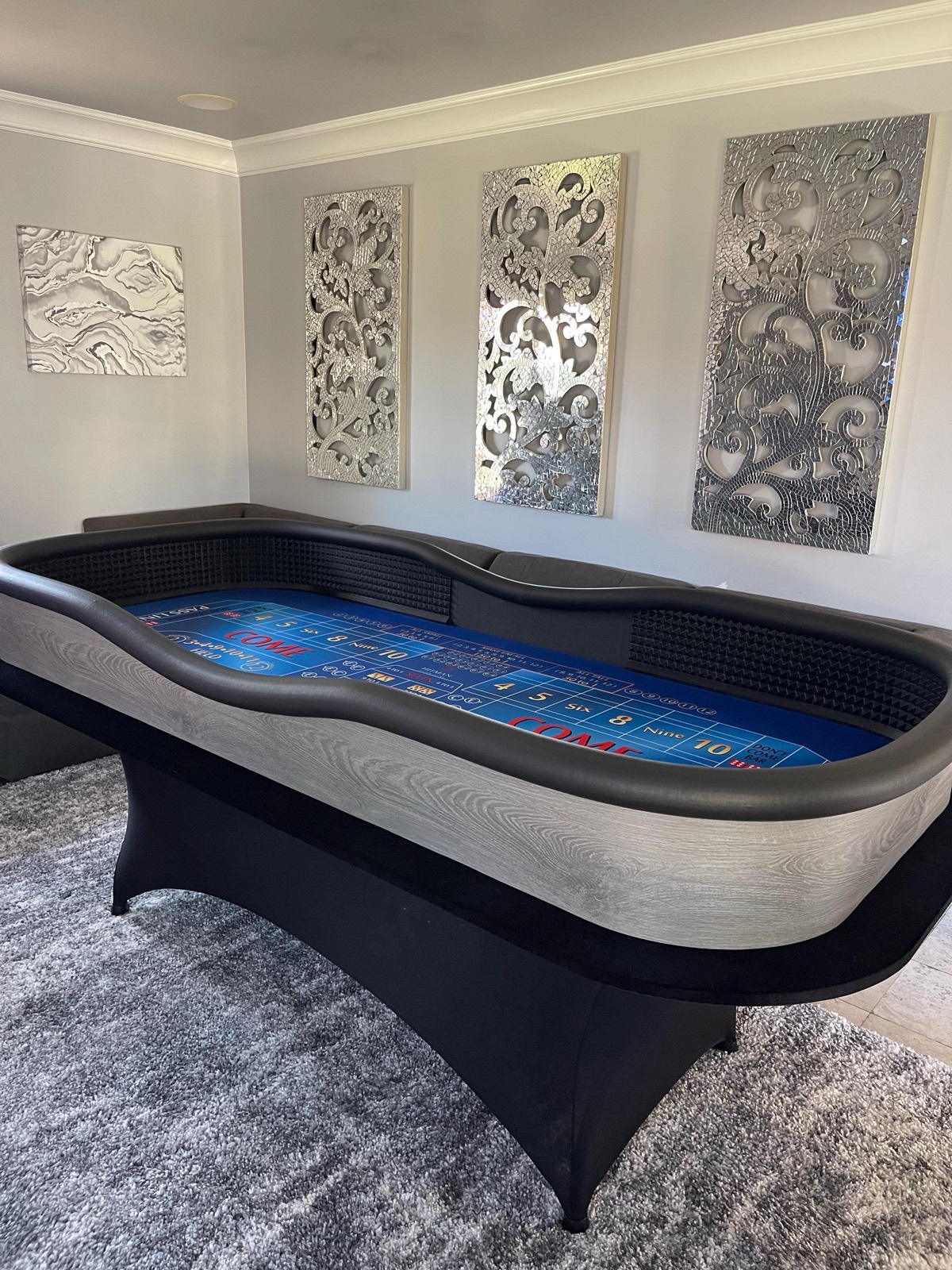 Photo 4 of 94-Inch Blue Craps Table with ATS Layout