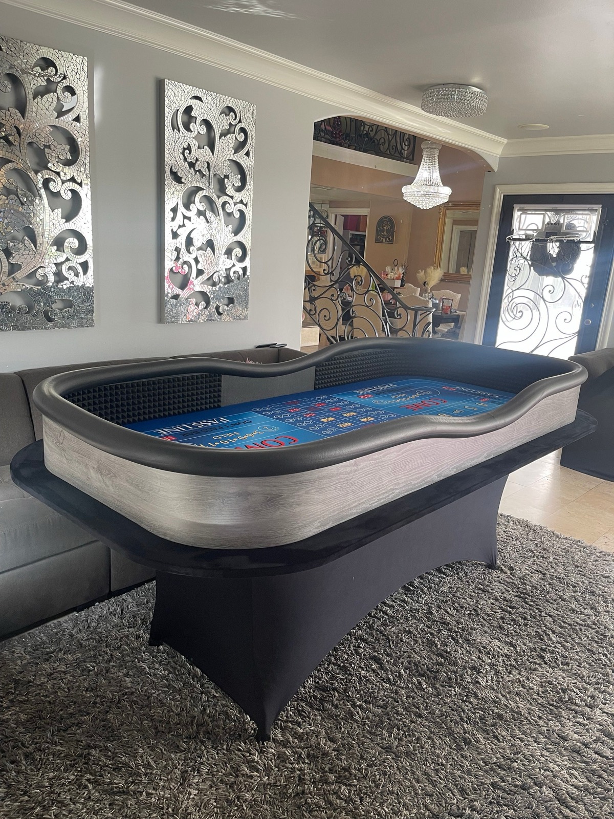 Photo 5 of 94-Inch Blue Craps Table with ATS Layout