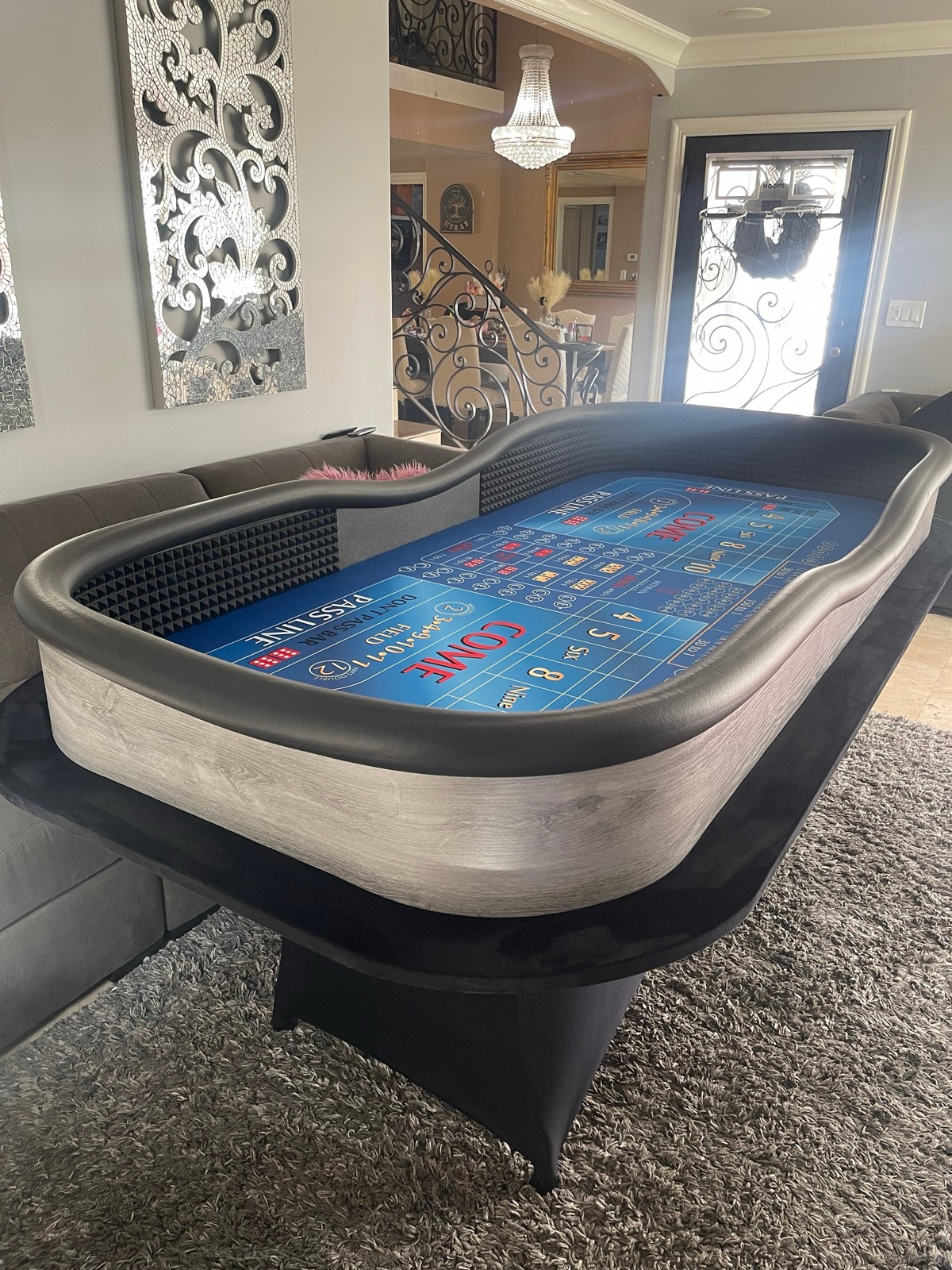 Photo 9 of 94-Inch Blue Craps Table with ATS Layout