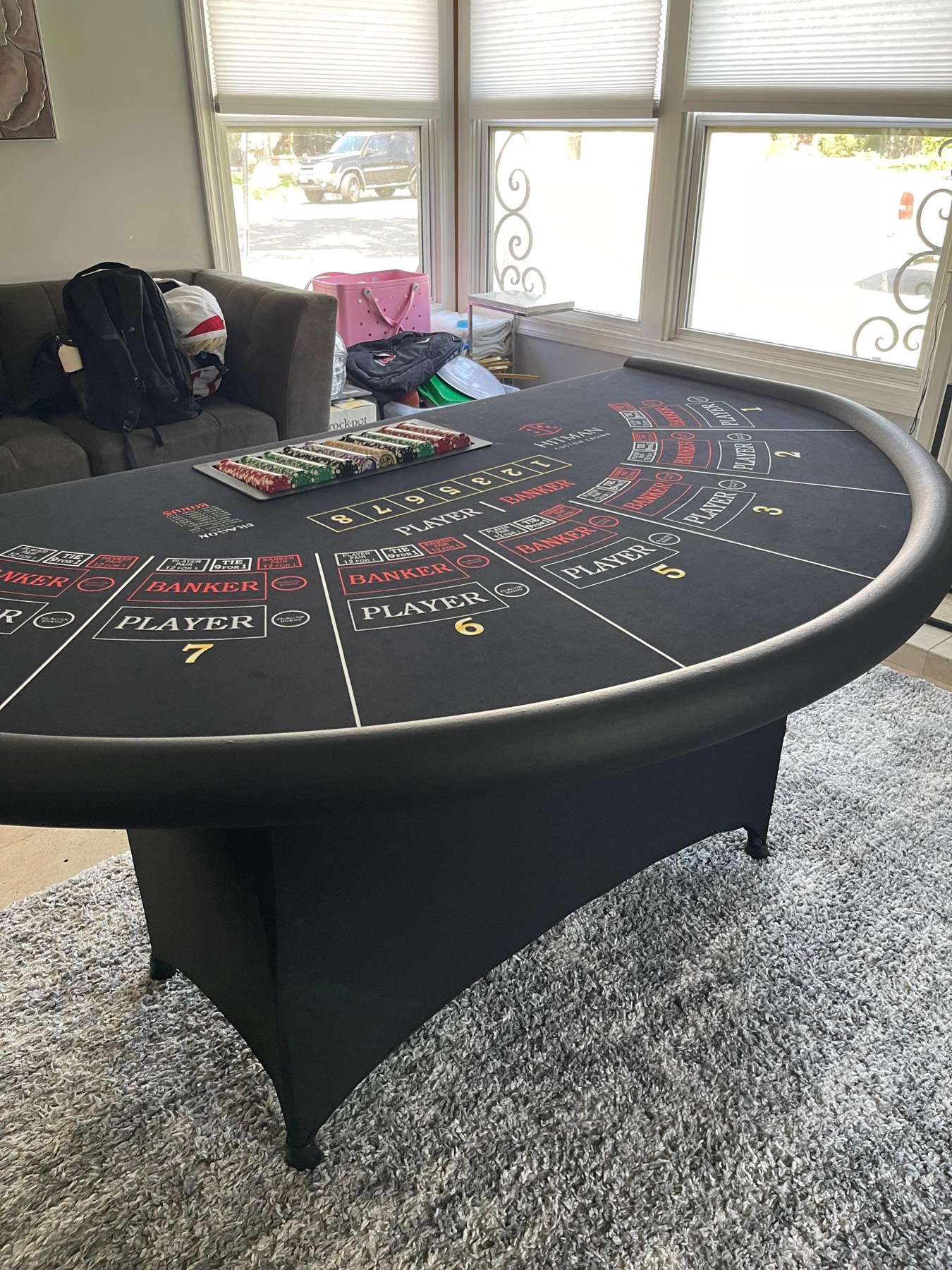 Photo 5 of Black Baccarat Table with Folding Legs