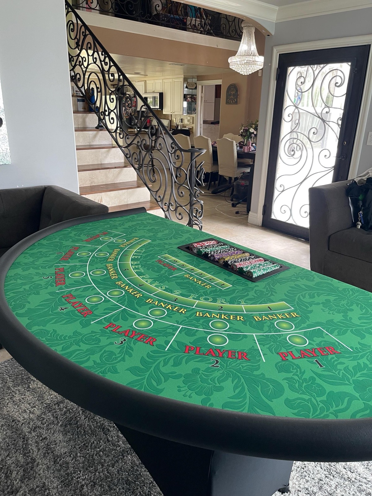 Photo 3 of Green Baccarat Table with Folding Legs