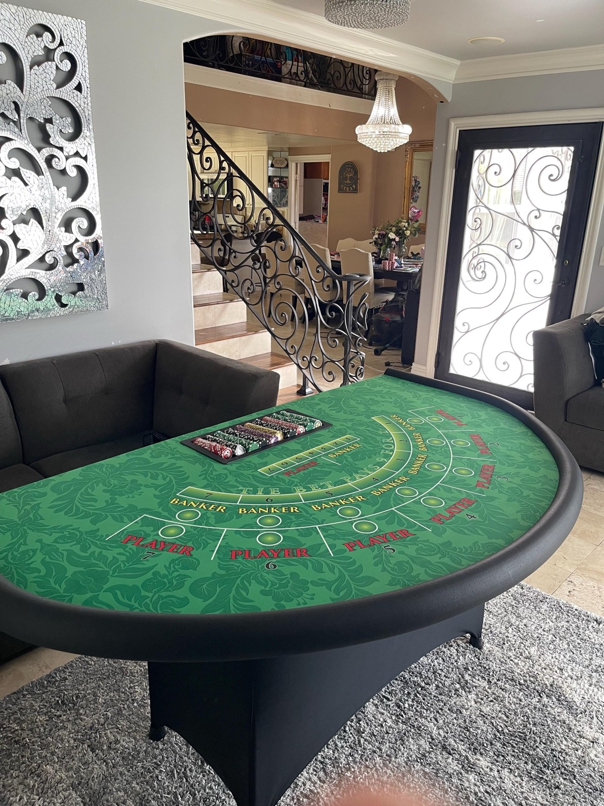 Photo 4 of Green Baccarat Table with Folding Legs