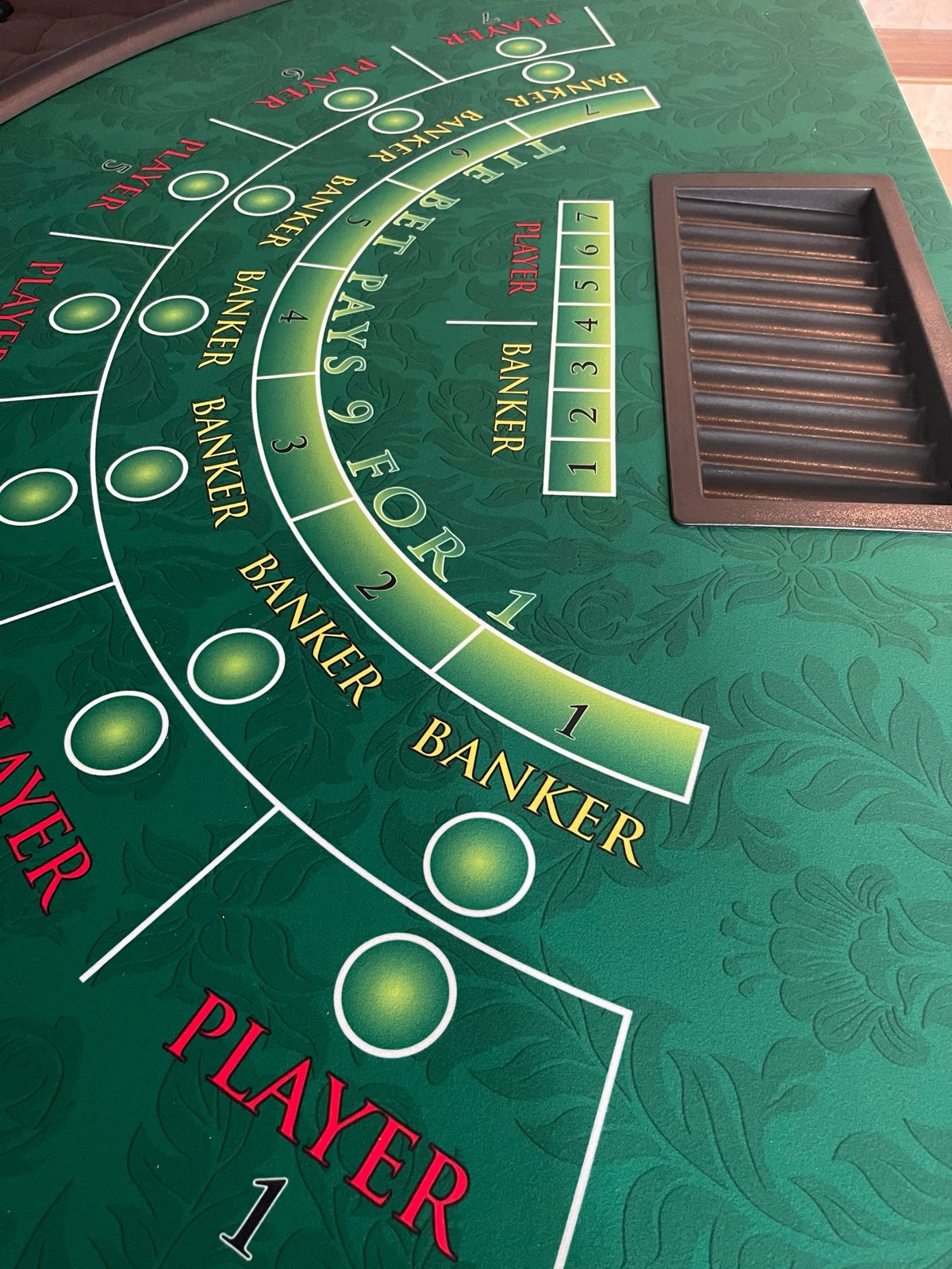 Photo 6 of Green Baccarat Table with Folding Legs