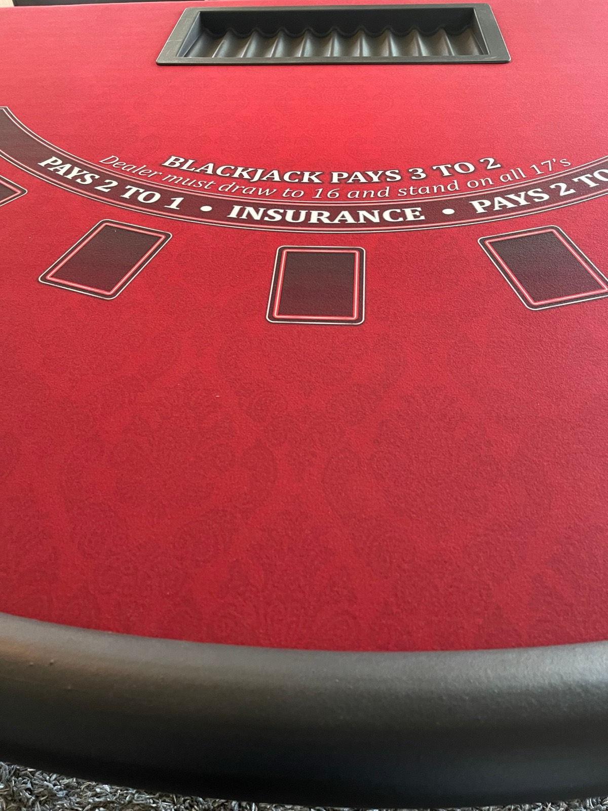Photo 4 of Red Blackjack Table with Folding Legs