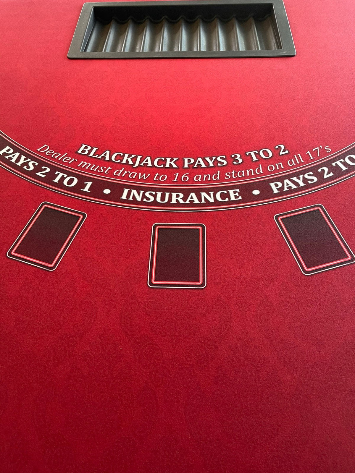 Photo 5 of Red Blackjack Table with Folding Legs