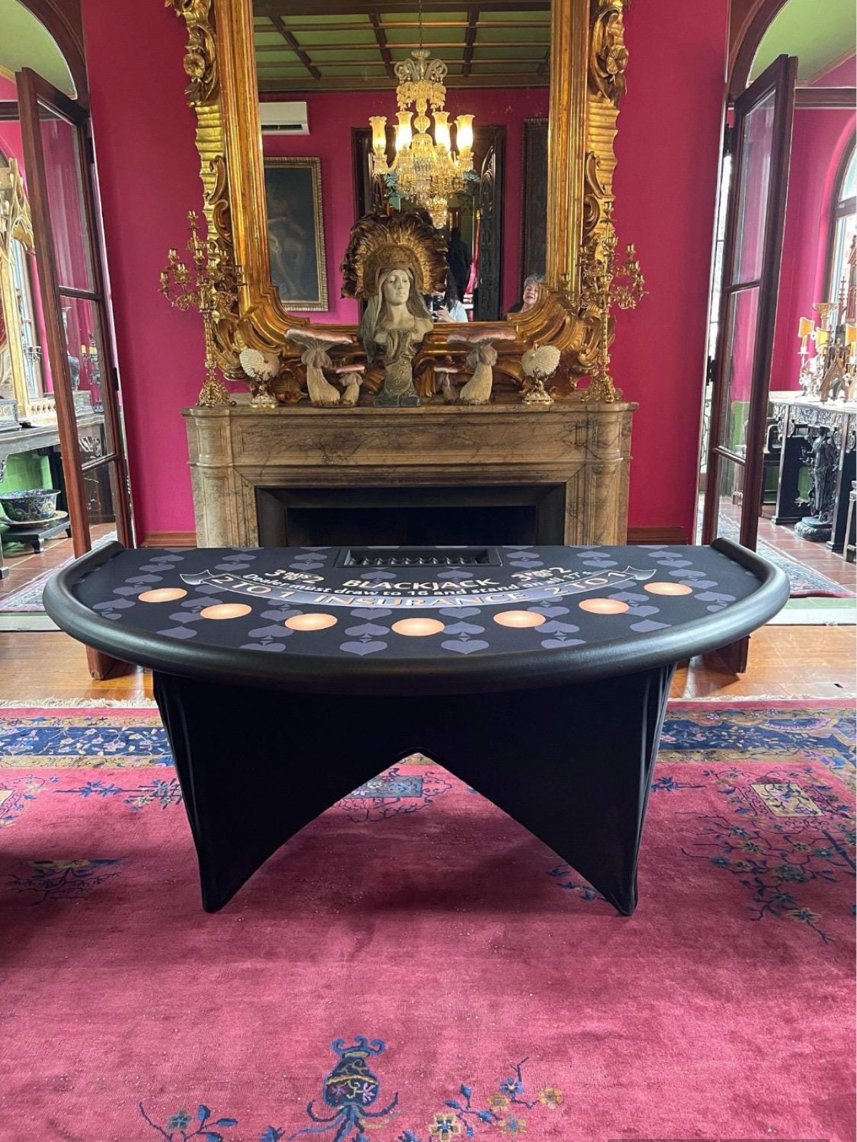 Photo 2 of Blackjack Table with Black Layout