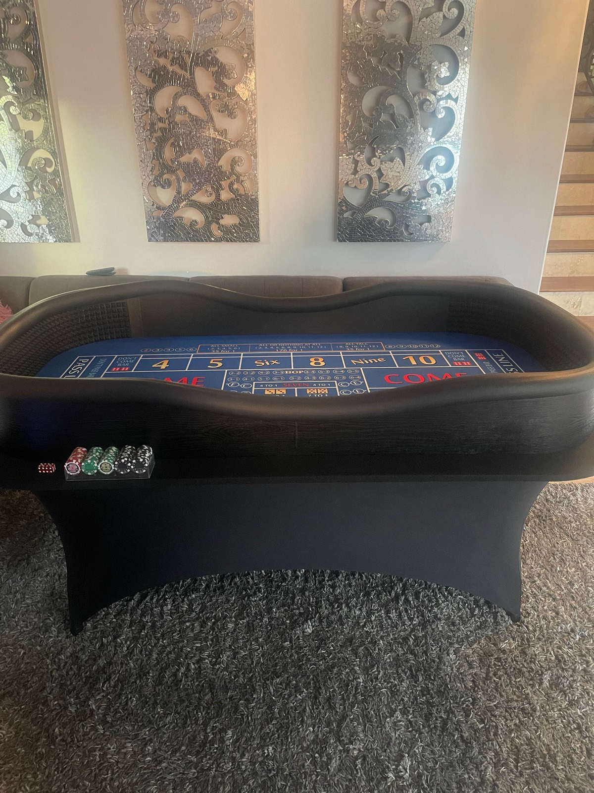 Photo 6 of Blue ATS and Hop Bets Craps Table with Drink Ledge