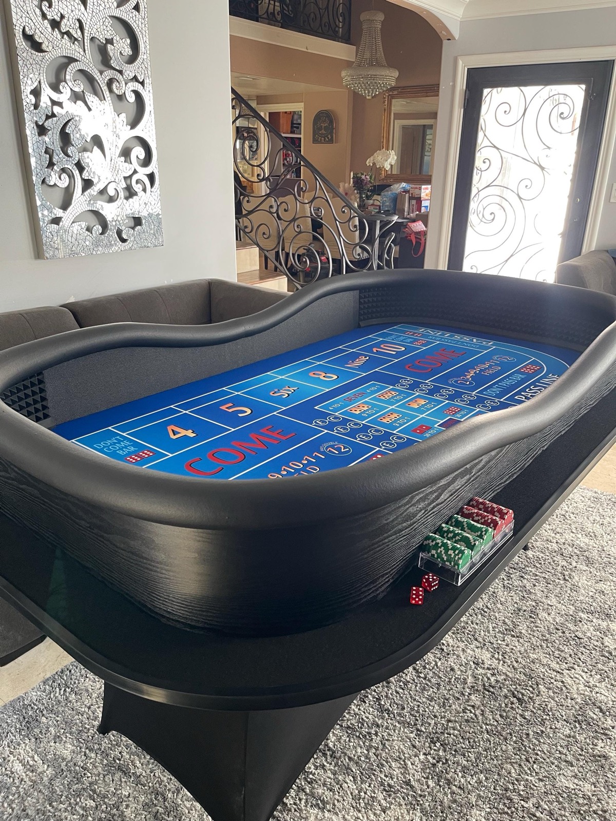 Photo 2 of Blue Craps Table with Drink Ledge