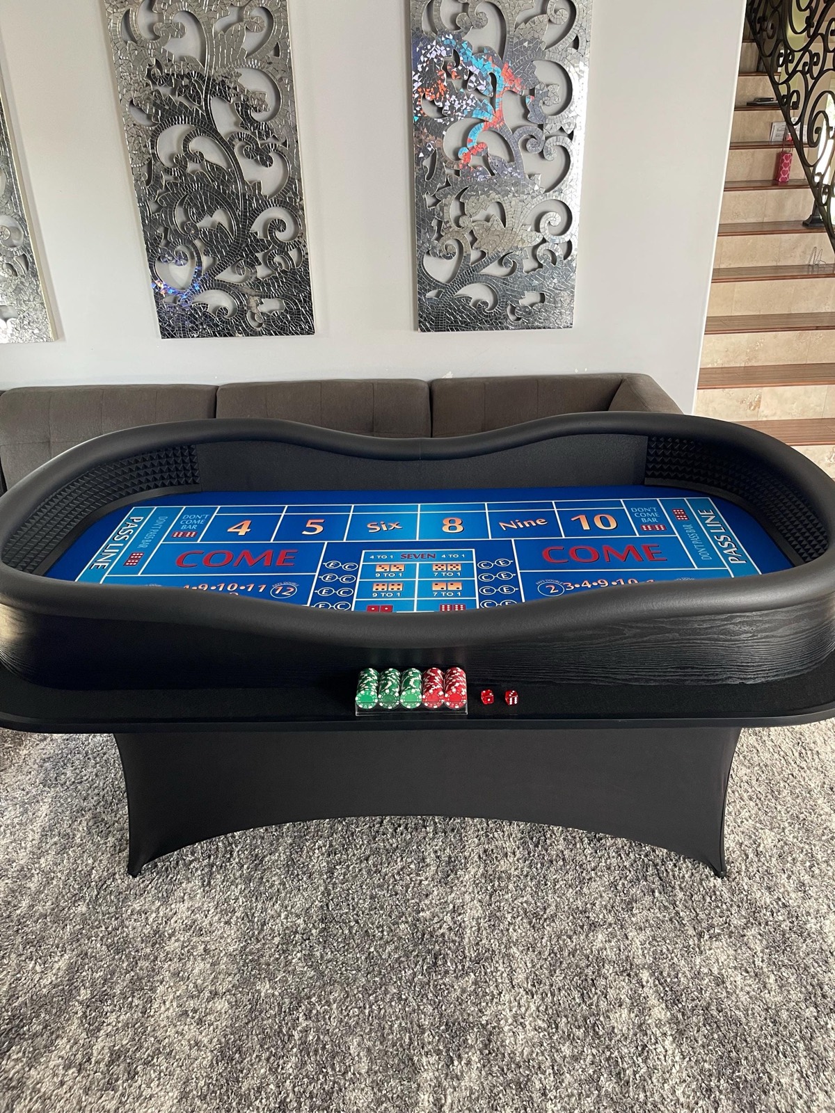 Photo 4 of Blue Craps Table with Drink Ledge