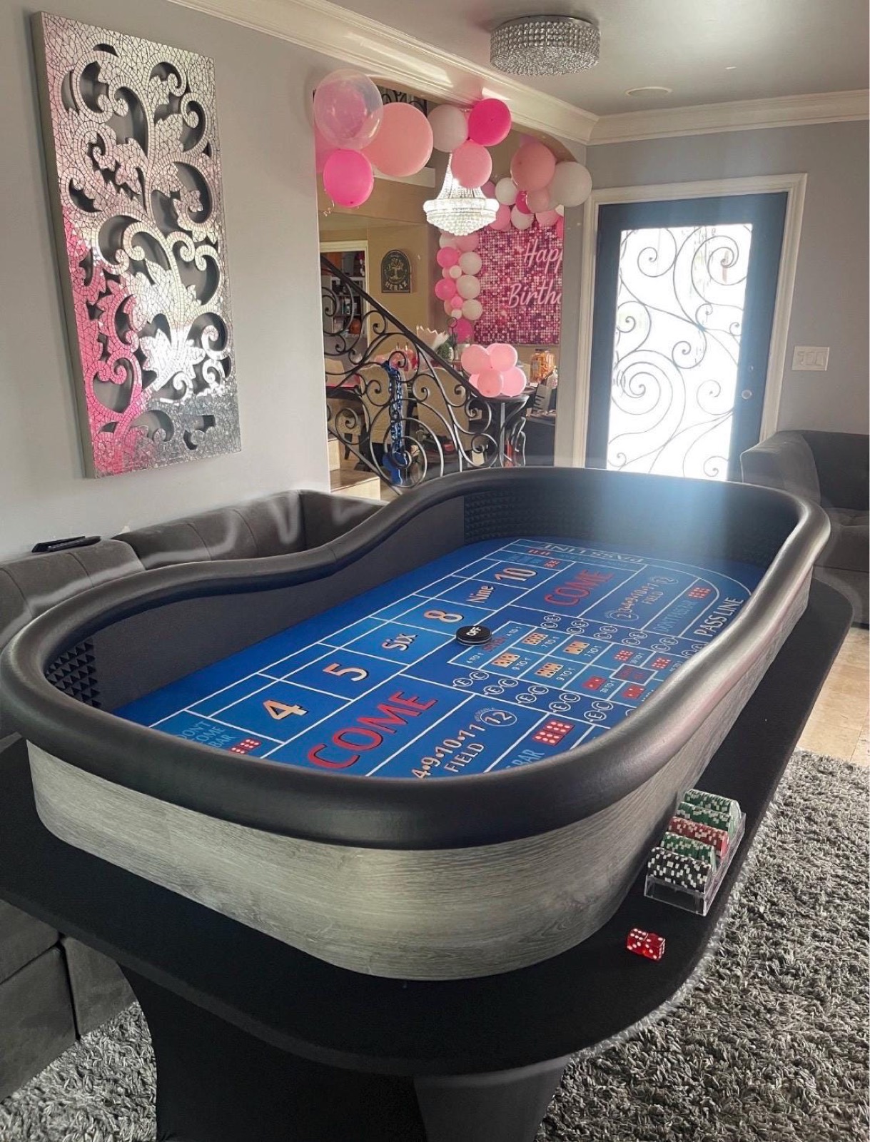 Photo 2 of Blue Craps Table with Grey Exterior