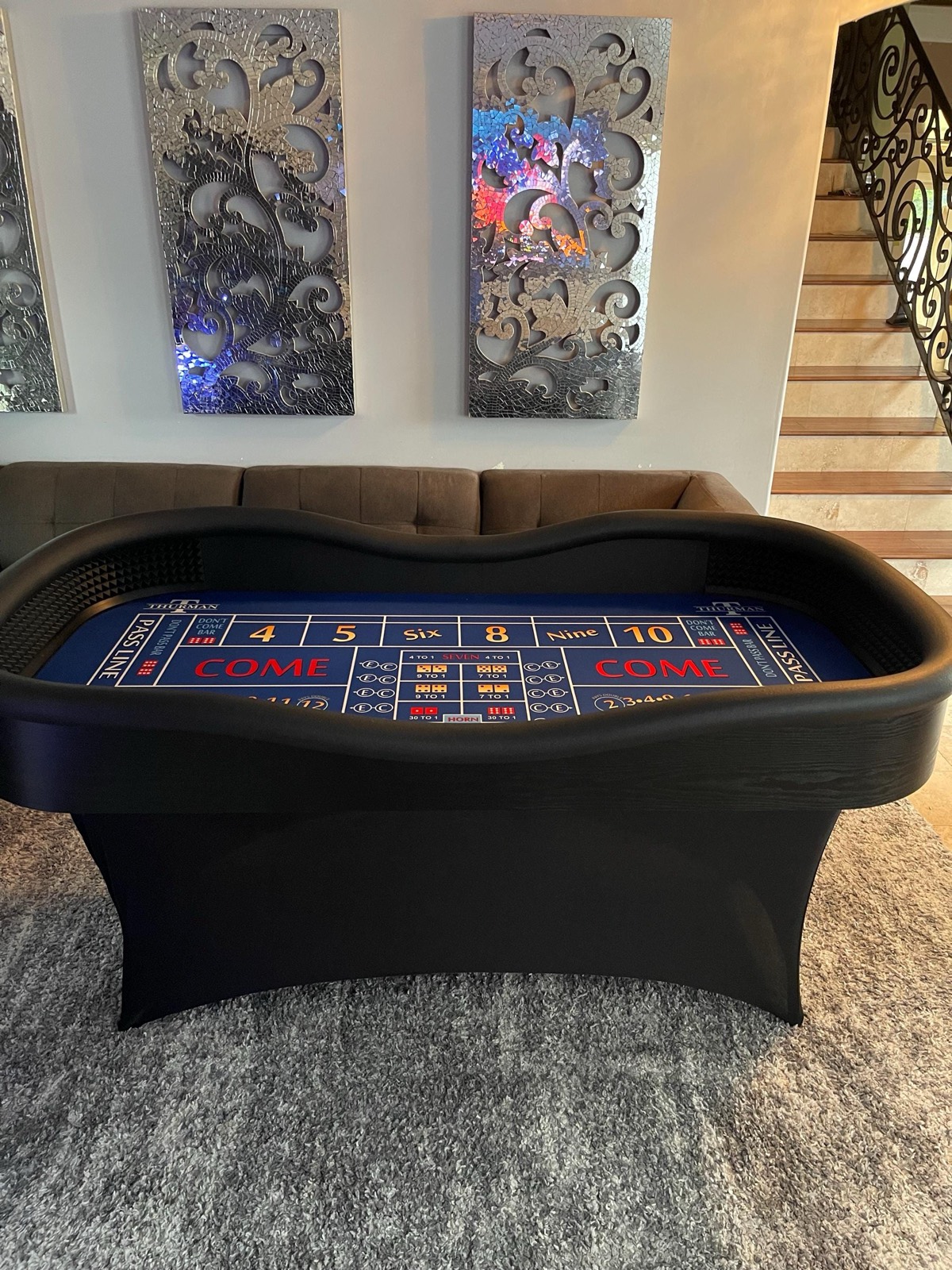 Photo 2 of Blue Diamond Craps Table with Folding Legs