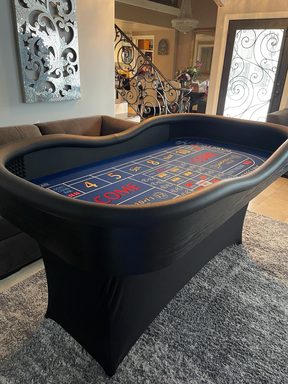 Photo 3 of Blue Diamond Craps Table with Folding Legs
