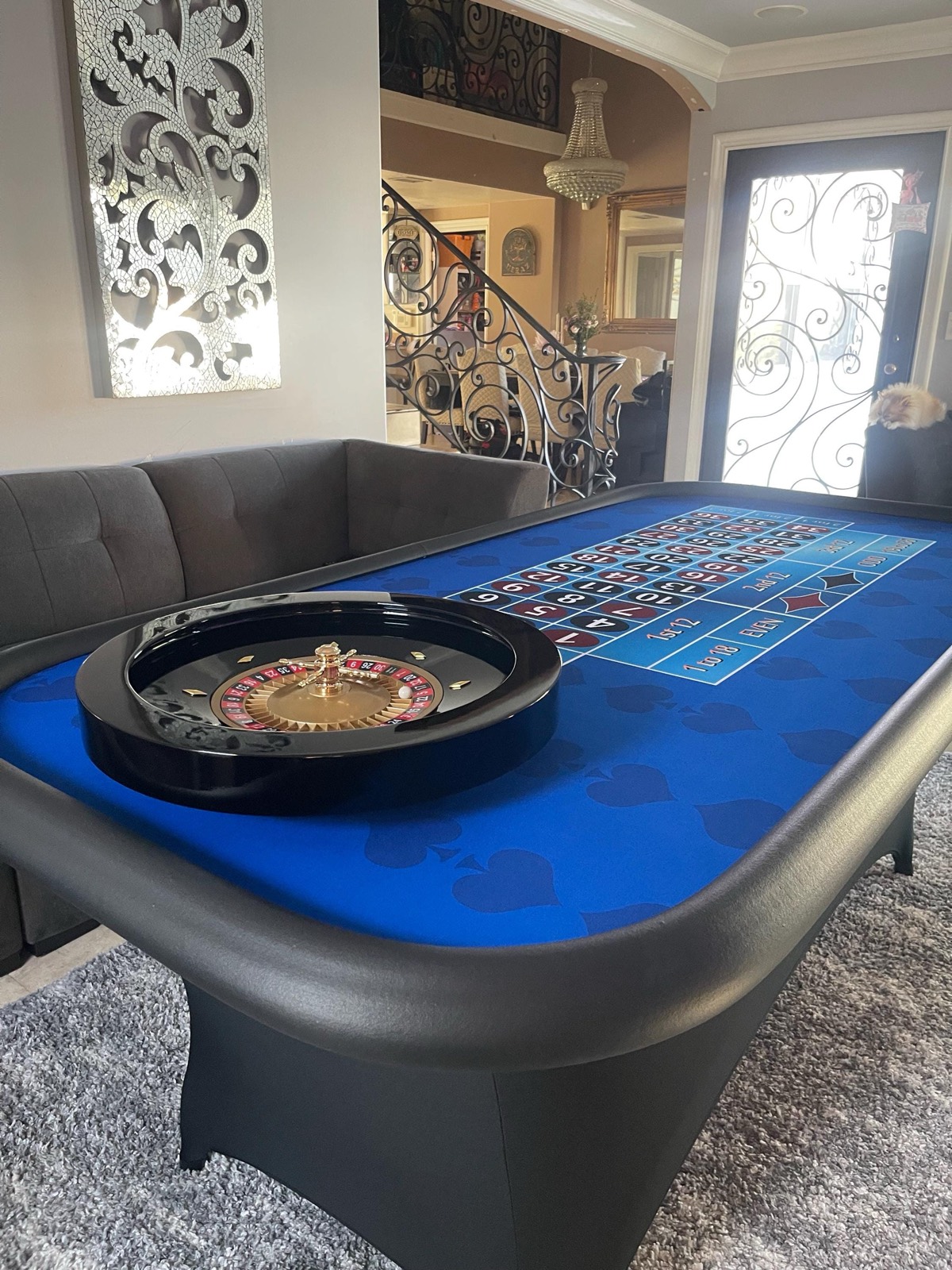 Photo 2 of Blue Roulette Table with 20-Inch Wheel