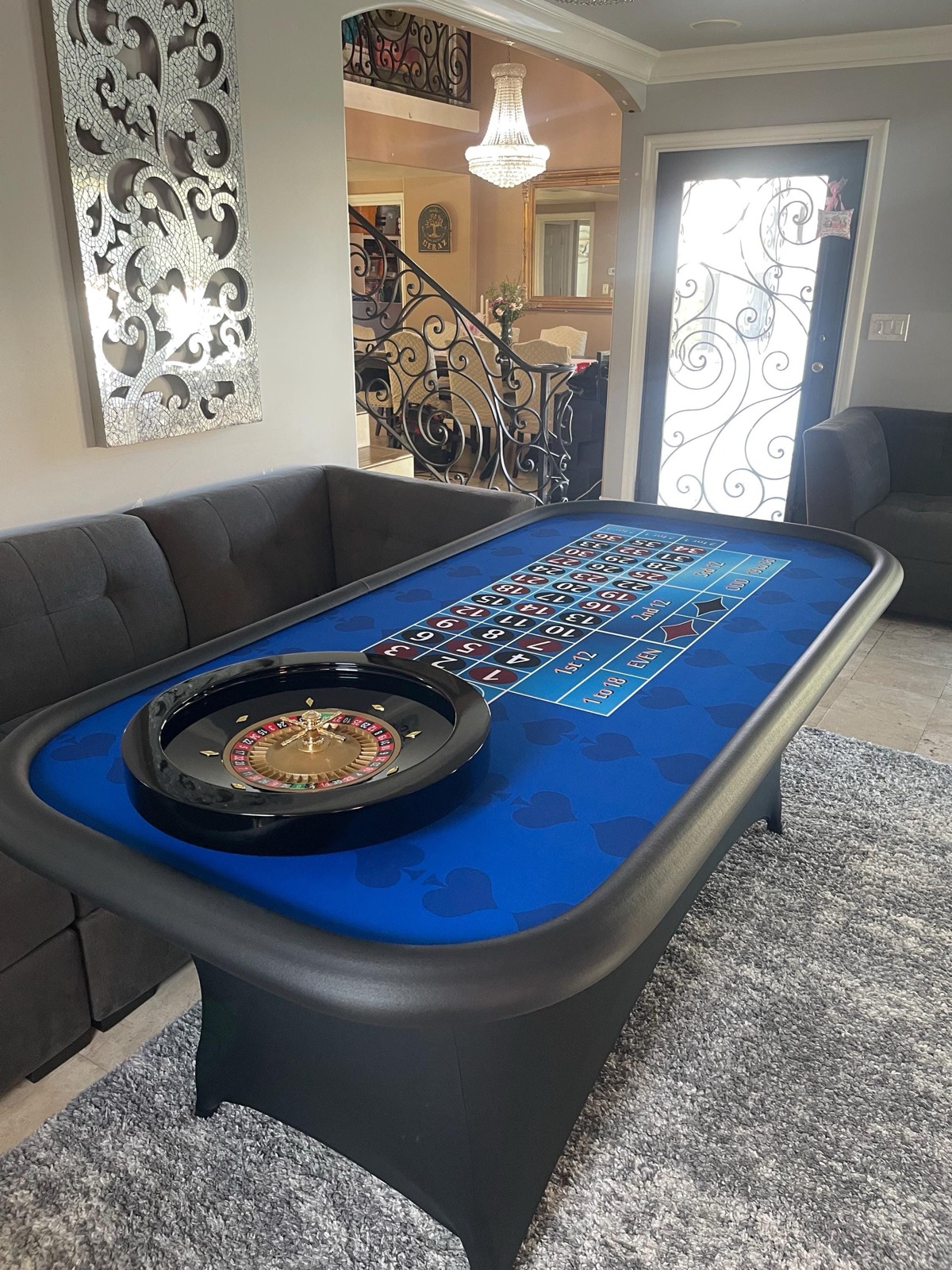Photo 4 of Blue Roulette Table with 20-Inch Wheel
