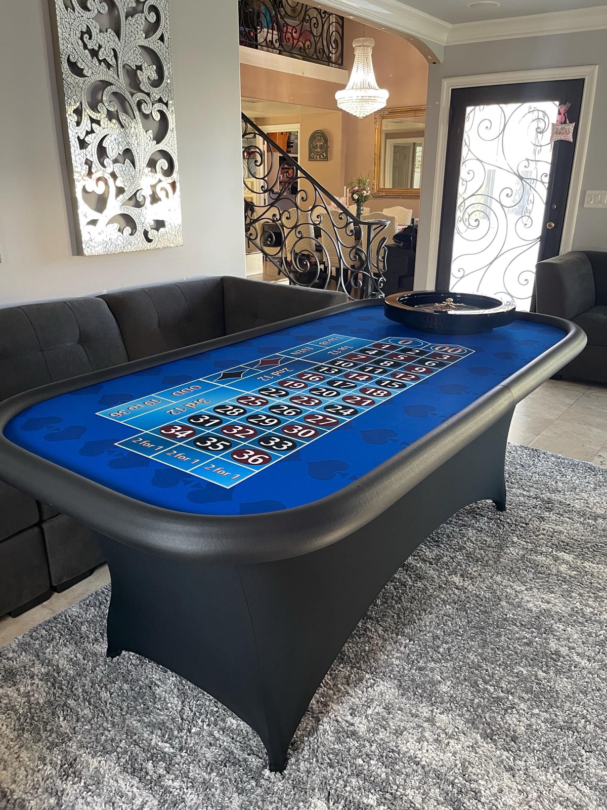 Photo 11 of Blue Roulette Table with 20-Inch Wheel