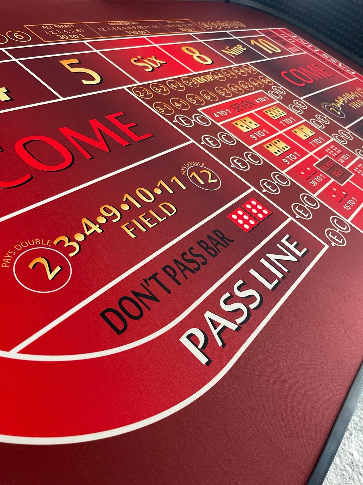 Photo 7 of Burgundy Off the Diamond Wall Practice Table