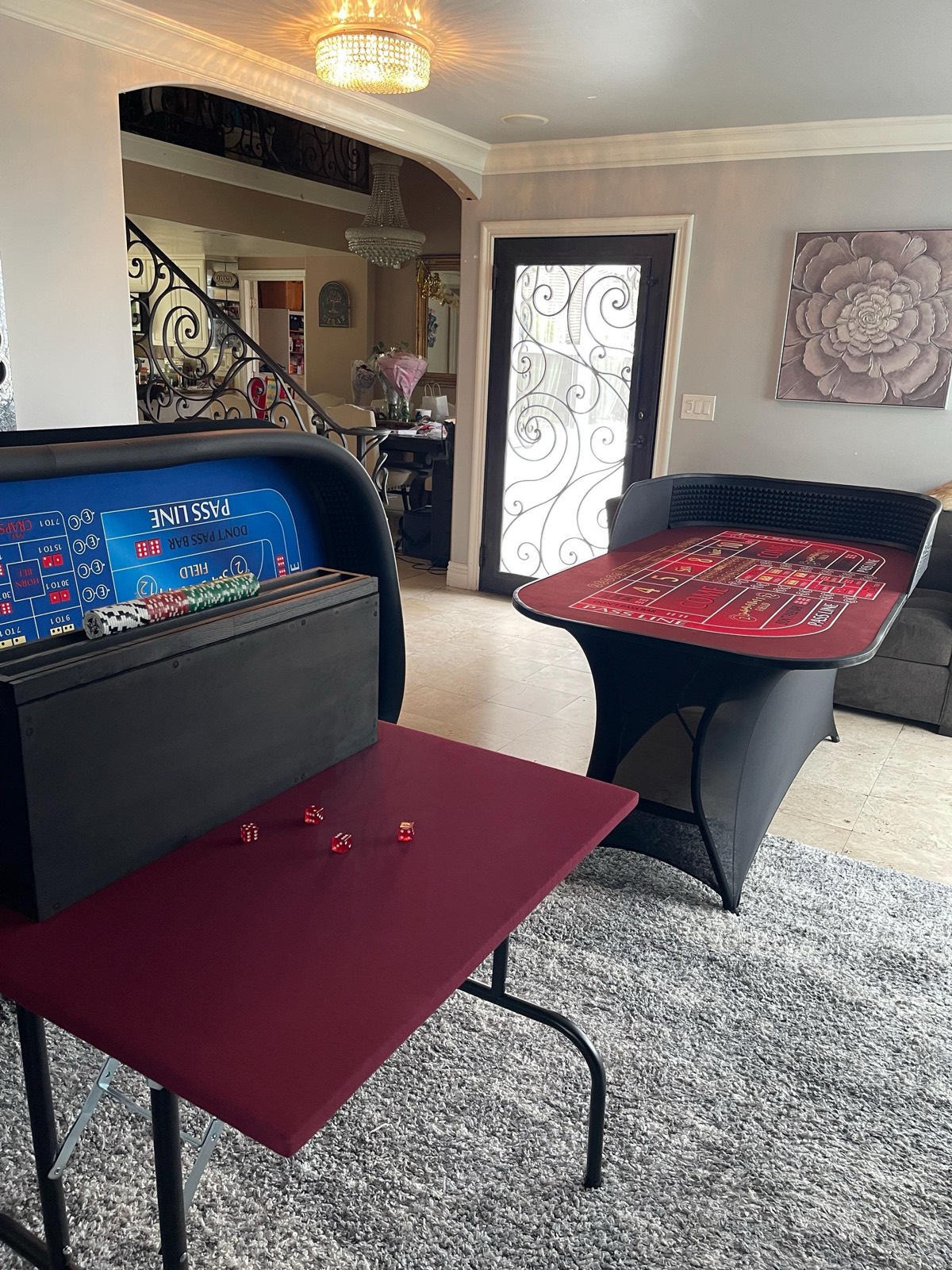 Photo 9 of Burgundy Off the Diamond Wall Practice Table
