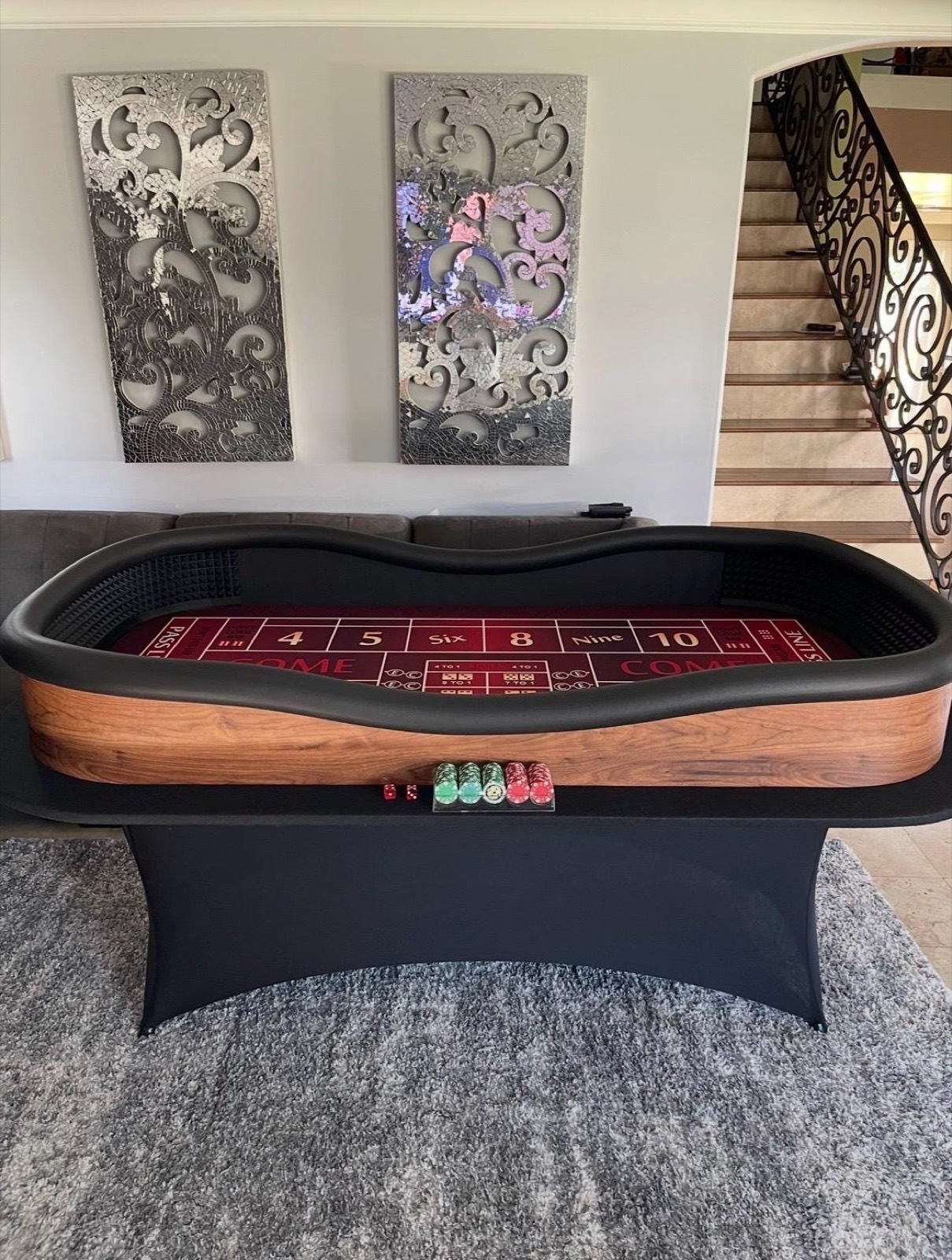 Photo 2 of Chardonnay Craps Table with Drink Ledge