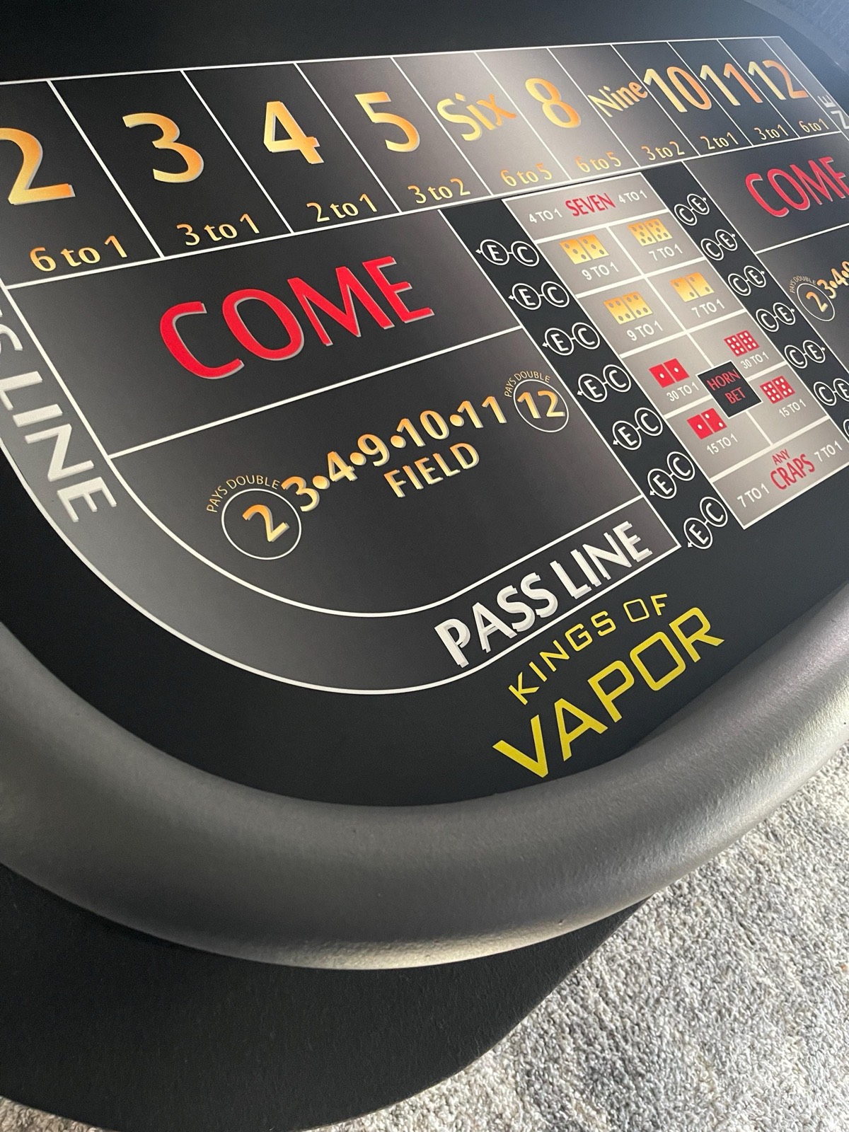Photo 5 of Crapless Craps Table with Drink Ledge