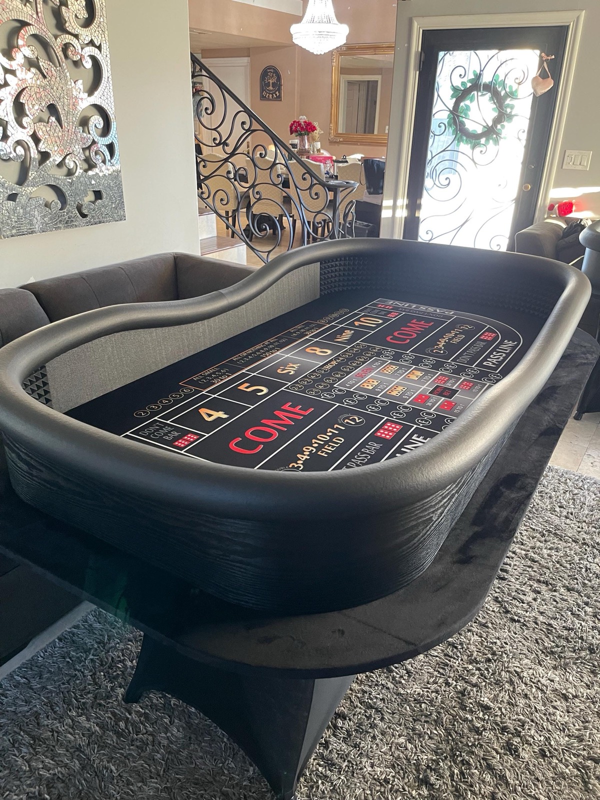 Photo 2 of Red ATS and Hop Bets Craps Table with Drink Ledge