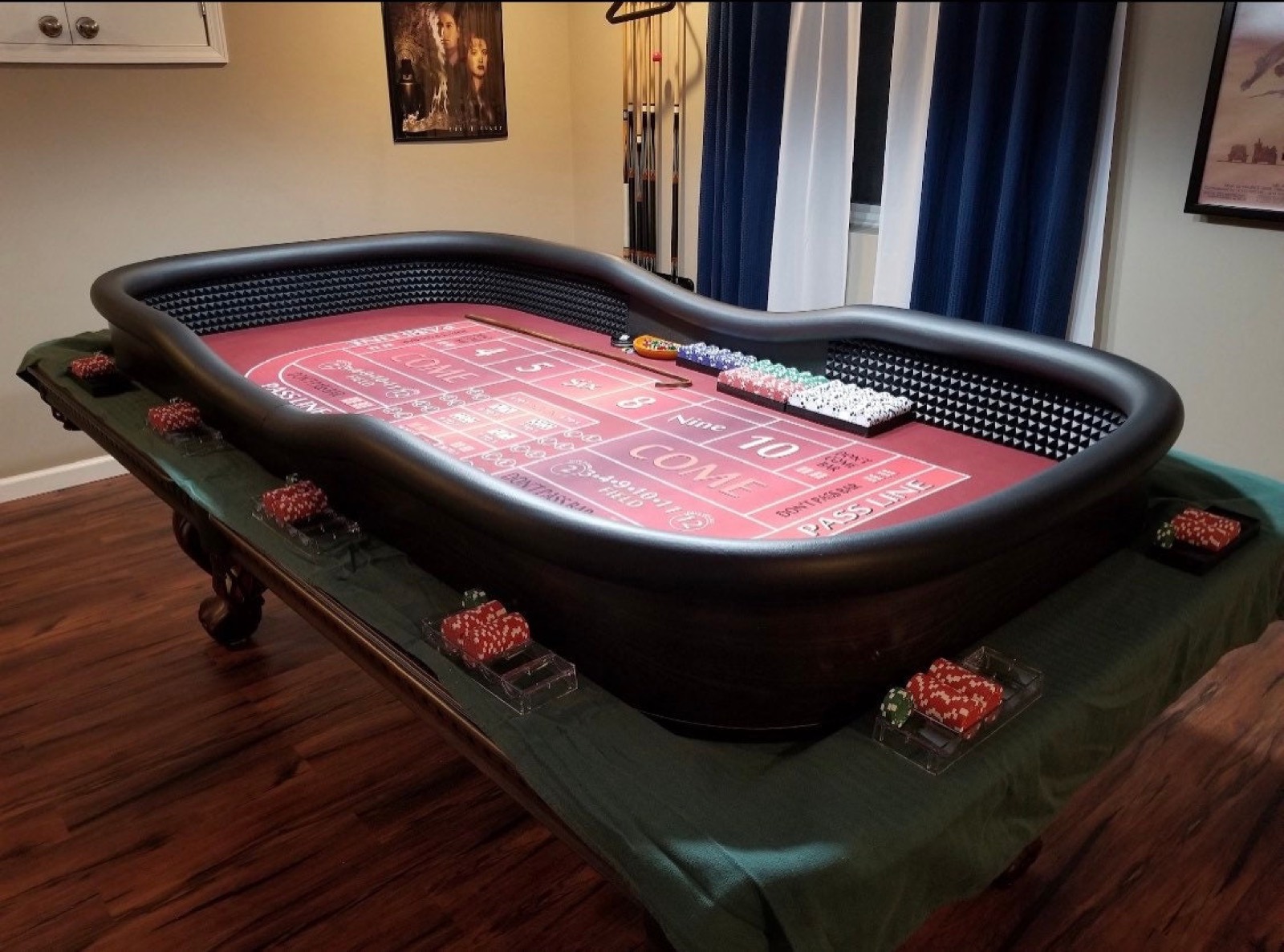 Photo 5 of Red Craps Table Top for 8-Foot Pool Tables